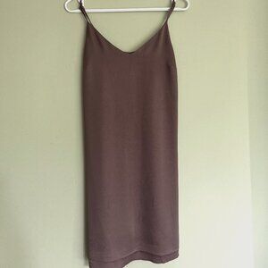 Satin slip midi dress XS Mauve